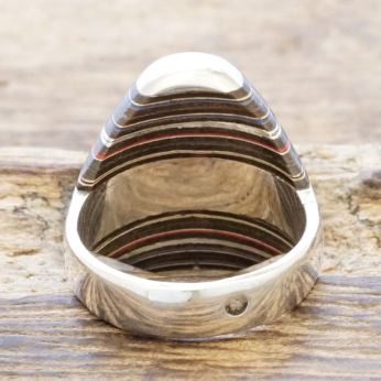 Tuareg silver(トゥアレグ シルバー) リング メンズ シルバー ウッド 指輪 トゥアレグ族 ハンドメイド ジュエリー アクセサリー TA-147