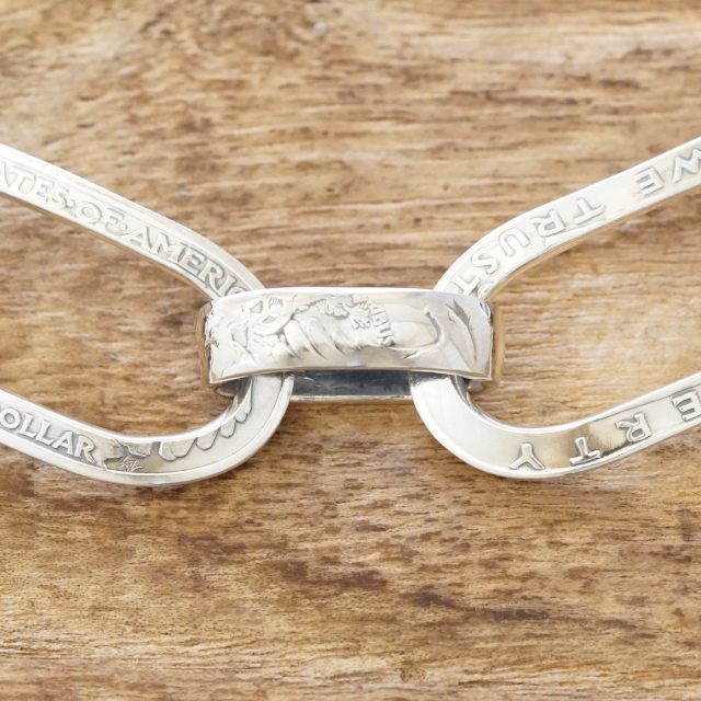 NORTH WORKS(ノースワークス) ヴィンテージ コイン ブレスレット メンズ シルバー E-047 【送料無料】