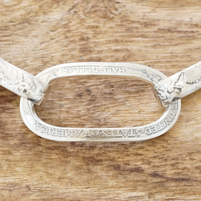 NORTH WORKS(ノースワークス) ヴィンテージ コイン ブレスレット メンズ シルバー E-047 【送料無料】