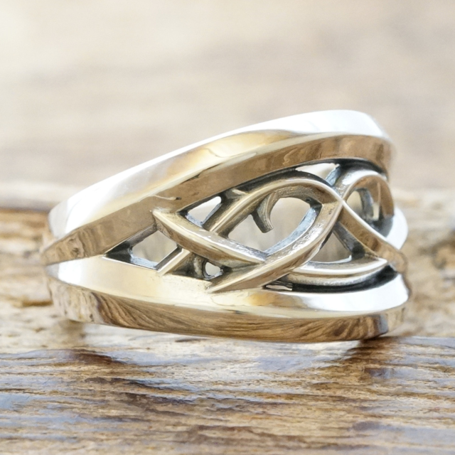 エムズコレクション(M's collection) インフィニティ リング メンズ レディース シルバー925 ハンドメイド ジュエリー 無限 無限大 XR-072