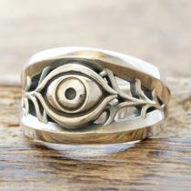 エムズコレクション(M's collection) 目玉 リング メンズ レディース シルバー925 ロック バンド ビジュアル系 ロリータ ゴスロリ XR-073