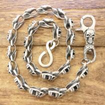 TJK WSA05 Silver925製 スカル ウォレットチェーン