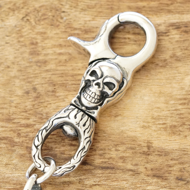 TJK WSA05 Silver925製 スカル ウォレットチェーン