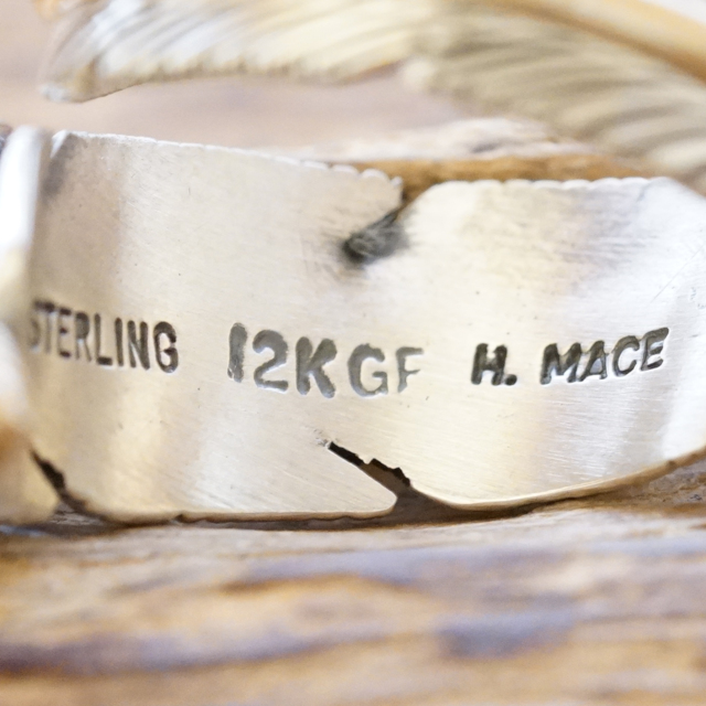 Harvey Mace(ハービーメイス) イーグル フェザー 12KGF リング フリータイプ インディアンジュエリー ナバホ族 シルバー925 羽 ハンドメイド ジュエリー ネイティブ アメリカン ジュエリー HM-111 【一点もの】【ギフト包装対応】【送料無料】