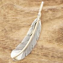 Harvey Mace(ハービーメイス) イーグル フェザー 12KGF ペンダント ネックレス インディアンジュエリー ナバホ族 シルバー925 羽 ハンドメイド ジュエリー ネイティブ アメリカン ジュエリー HM-301【一点もの】【ギフト包装対応】【送料無料】