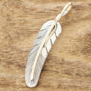 Harvey Mace(ハービーメイス) イーグル フェザー 12KGF ペンダント ネックレス インディアンジュエリー ナバホ族 シルバー925 羽 ハンドメイド ジュエリー ネイティブ アメリカン ジュエリー HM-302【一点もの】【ギフト包装対応】【送料無料】