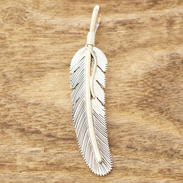 Harvey Mace(ハービーメイス) イーグル フェザー 12KGF ペンダント ネックレス インディアンジュエリー ナバホ族 シルバー925 羽 ハンドメイド ジュエリー ネイティブ アメリカン ジュエリー HM-302【一点もの】【ギフト包装対応】【送料無料】