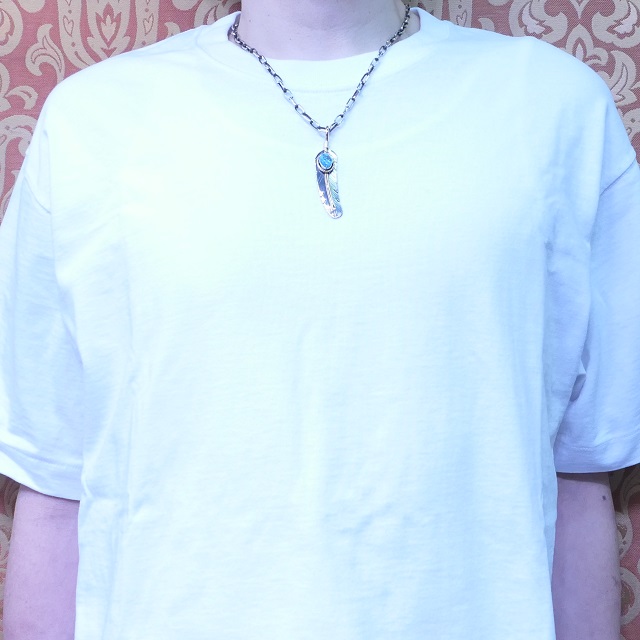 Harvey Mace(ハービーメイス) キングマン イーグル フェザー 12KGF ペンダント ネックレス インディアンジュエリー ナバホ族 シルバー925 羽 ターコイズ 天然 ハンドメイド ジュエリー ネイティブ アメリカン ジュエリー HM-304【一点もの】【ギフト包装対応】【送料無料】