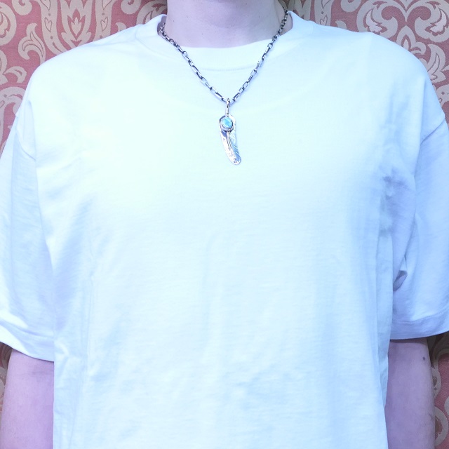 Harvey Mace(ハービーメイス) ナンバーエイト イーグル フェザー 12KGF ペンダント ネックレス インディアンジュエリー ナバホ族 シルバー925 ターコイズ 天然 ハンドメイド ジュエリー ネイティブ アメリカン ジュエリー HM-305【一点もの】【ギフト包装対応】【送料無料】