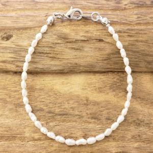 淡水パール ブレスレット メンズ レディース Freshwater Pearl 淡水真珠 天然 ナチュラル ワイヤー ハンドメイド アクセサリー ファッション おしゃれ GOTHIC GB-FWP