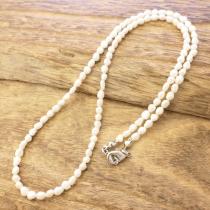 淡水パール ネックレス メンズ レディース Freshwater Pearl 淡水真珠 天然 ナチュラル ワイヤー ハンドメイド アクセサリー ファッション おしゃれ GOTHIC GN-FWP