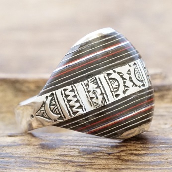 Tuareg jewelry(トゥアレグ ジュエリー) リング シルバー ウッド 指輪 トゥアレグ族 TA-118 【送料無料】