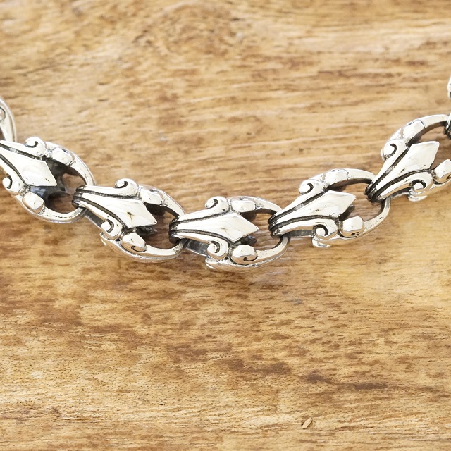 ユリパーツ ウォレットチェーン 百合の紋章 ユリ BSフレア リリー 中世ヨーロッパ ゴシック 美術 Silver925 シルバー925 925 Stering 銀 銀細工 ハーレー バイカー アメカジ ロック バンド ビジュアル系 WC-100