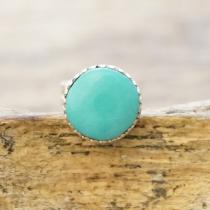 【一点もの】 スリーピングビューティー スタッド ピアス メンズ レディース インディアンジュエリー ナバホ シルバー925 ハンドメイド ジュエリー ネイティブ アメリカン IJ-801