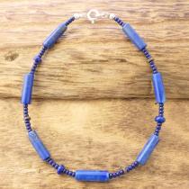 Colina Yazzie (コリーナヤジー) ラピス シェル ビーズ ブレスレット 20cm ハンドメイド ジュエリー 天然 シルバー925 インディアンジュエリー ナバホ族 ネイティブ アメリカン ジュエリー CY-104