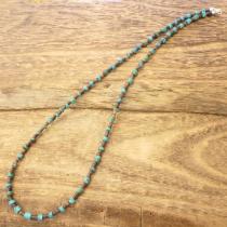 Colina Yazzie (コリーナヤジー) ターコイズ シェル ビーズ ネックレス 51cm メンズ レディース ハンドメイド 天然 シルバー925 インディアンジュエリー ナバホ族 ネイティブ アメリカン ジュエリー CY-201