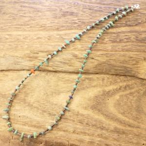 Colina Yazzie (コリーナヤジー) ターコイズ シェル ラピス コーラル ビーズ ネックレス 46.5cm メンズ レディース ハンドメイド 天然 シルバー925 インディアンジュエリー ナバホ族 ネイティブ アメリカン ジュエリー CY-203