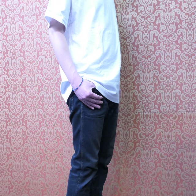 Colina Yazzie (コリーナヤジー) ラピス シェル ビーズ ブレスレット 20cm ハンドメイド ジュエリー 天然 シルバー925 インディアンジュエリー ナバホ族 ネイティブ アメリカン ジュエリー CY-104