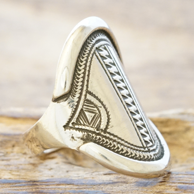 Tuareg silver(トゥアレグ シルバー) ハンドメイド リング メンズ レディース シルバー 指輪 トゥアレグ族 手彫り ジュエリー アクセサリー TA-154