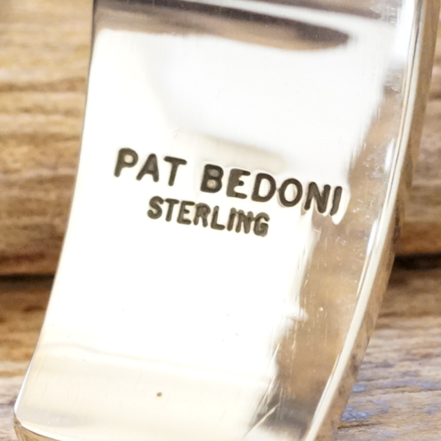 Pat Bedonie(パットベドニー) イサカピーク K14ドロップ サンバースト バングル 140mm インディアンジュエリー ナバホ族 シルバー925 スタンプ アリゾナ産 ターコイズ ネイティブ アメリカン ジュエリー PB-206