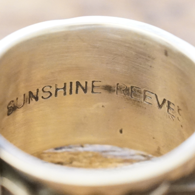 Sunshine Reeves(サンシャインリーブス) モレンシー スタンプ リング 16.5号 アリゾナ産 天然 シルバー925 スタンプワーク インディアンジュエリー ナバホ族 シルバーアクセサリー ハンドメイドジュエリー SR-139