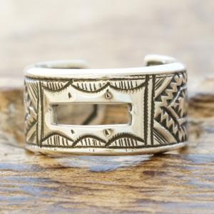 Tuareg Silver(トゥアレグ シルバー) ハンドメイド フリータイプ リング メンズ レディース シルバー 指輪 トゥアレグ族 民族 アフリカ 遊牧民 手彫り ジュエリー アクセサリー TA-159