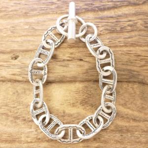 Tuareg Silver(トゥアレグ シルバー) 手彫り アンカーチェーン ブレスレット シルバー シェーヌダンクル マンテル メンズ レディース トゥアレグ族 遊牧民 ハンドメイド ジュエリー ファッション ブランド TA-311