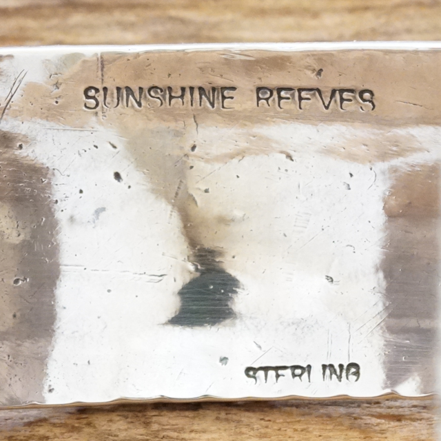 sunshine reeves(サンシャインリーブス) スタンプ バングル シルバー925 太め インディアンジュエリー ナバホ族 ハンドメイド ジュエリー シルバーアクセサリー 銀 メンズ レディース SR-223