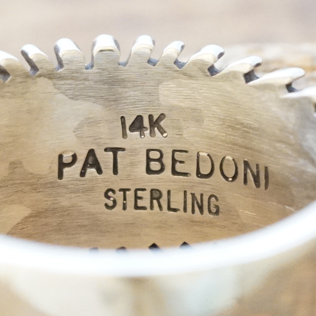 pat bedonie(パットベドニー) K14 ミディアム サンバースト リング インディアンジュエリー ナバホ族 シルバー925 指輪 スタンプ ハンドメイド ジュエリー ネイティブ アメリカン ジュエリー PB-101