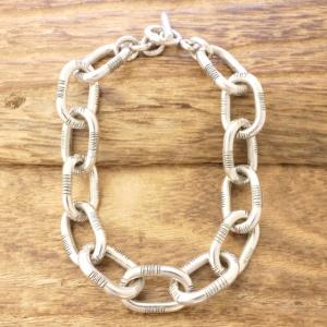 Tuareg silver(トゥアレグ シルバー) 手彫り チェーン ブレスレット メンズ レディース シルバー トゥアレグ族 サハラ砂漠 遊牧民 ハンドメイド ジュエリー ファッション ブランド アパレル おしゃれ TA-302