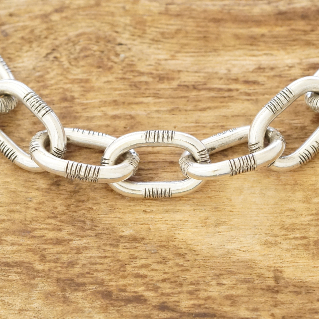 Tuareg silver(トゥアレグ シルバー) 手彫り チェーン ブレスレット メンズ レディース シルバー トゥアレグ族 サハラ砂漠 遊牧民 ハンドメイド ジュエリー ファッション ブランド アパレル おしゃれ TA-302