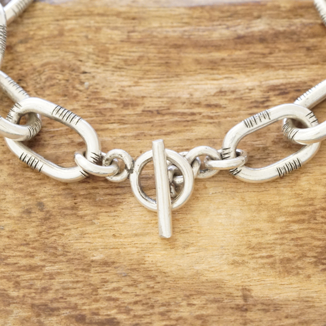 Tuareg silver(トゥアレグ シルバー) 手彫り チェーン ブレスレット メンズ レディース シルバー トゥアレグ族 サハラ砂漠 遊牧民 ハンドメイド ジュエリー ファッション ブランド アパレル おしゃれ TA-302