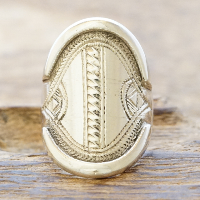 Tuareg silver(トゥアレグ シルバー) ハンドメイド リング メンズ レディース シルバー 指輪 トゥアレグ族 手彫り ジュエリー アクセサリー TA-154