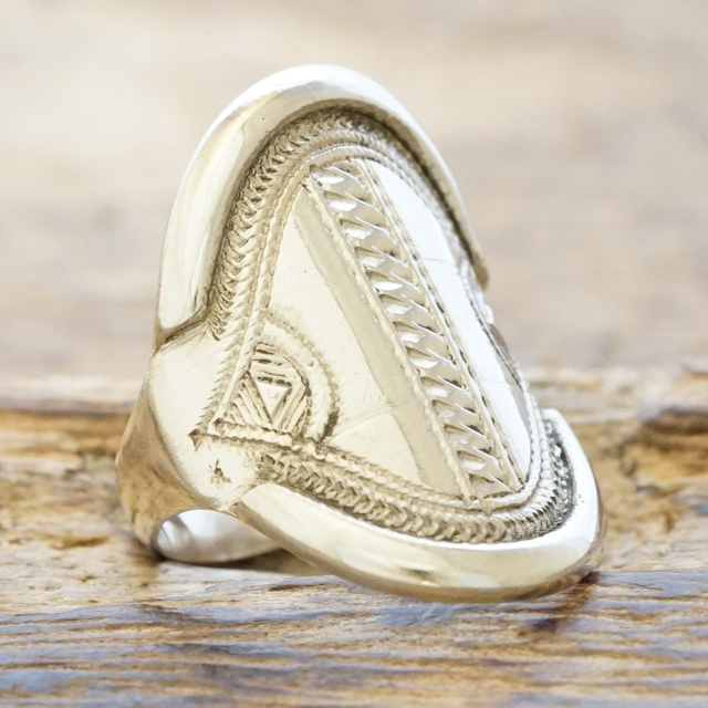 Tuareg silver(トゥアレグ シルバー) ハンドメイド リング メンズ レディース シルバー 指輪 トゥアレグ族 手彫り ジュエリー アクセサリー TA-154