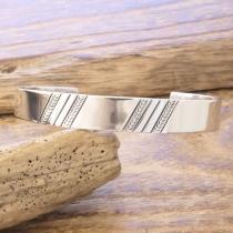 NORTH WORKS(ノースワークス) 平打ち スタンプ バングル メンズ レディース シルバー シルバーアクセサリー 銀 銀細工 ハンドメイド ジュエリー ファッション ブランド W-515