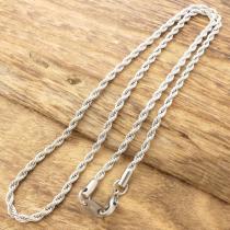 ステンレス ネックレス チェーン 50cm メンズ レディース ロープチェーン スクリュー 鎖 サージカルステンレス ステンレス316L 医療用器具 アレルギーフリー 【金属アレルギー対応】 STFP300