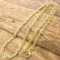 ステンレス ネックレス チェーン 50cm メンズ レディース 4面 カット アズキ 鎖 サージカルステンレス イオンプレーティング IPメッキ ステンレス316L 医療用器具 アレルギーフリー 【金属アレルギー対応】 STGDCL120/4c