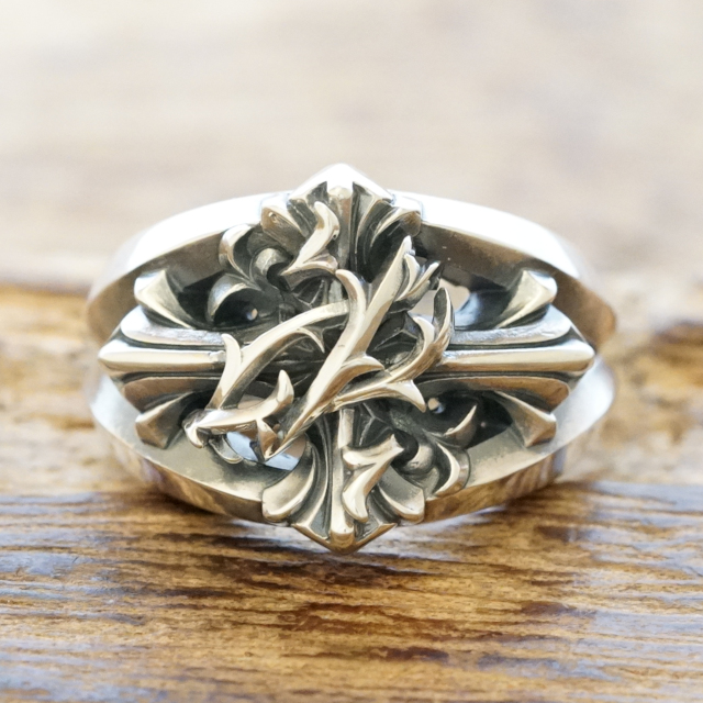 エムズコレクション(M's collection) イバラ クロス リング メンズ 指輪 XR-014