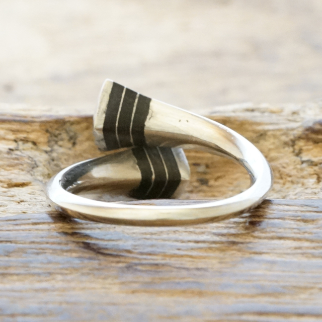 Tuareg Silver(トゥアレグ シルバー) エボニーウッド フリータイプ リング メンズ レディース シルバー 指輪 トゥアレグ族 アフリカ 民族 遊牧民 手彫り ハンドメイド ジュエリー アクセサリー TA-157