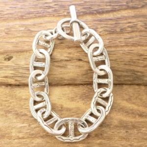 Tuareg Silver(トゥアレグ シルバー) 手彫り アンカーチェーン ブレスレット シェーヌダンクル メンズ レディース シルバー トゥアレグ族 サハラ砂漠 遊牧民 ハンドメイド ジュエリー ファッション ブランド アパレル TA-304