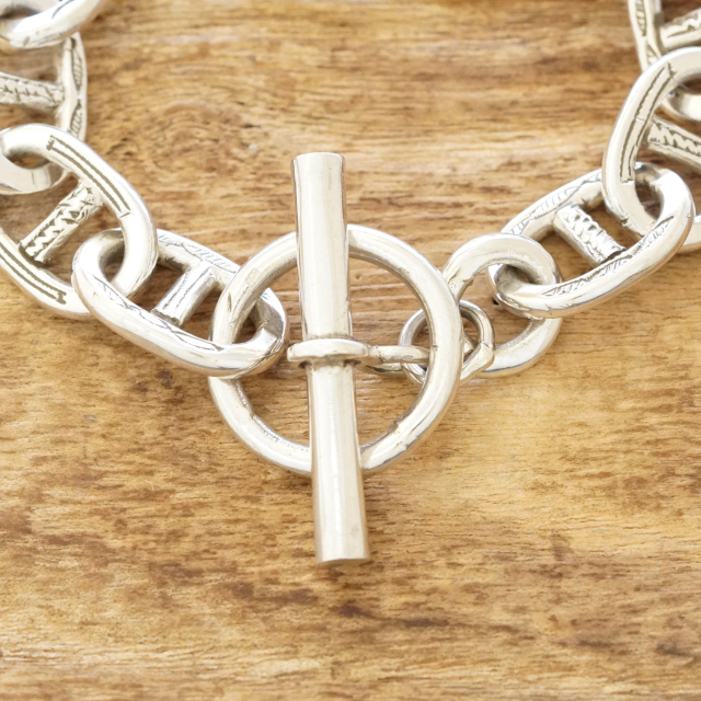 Tuareg Silver(トゥアレグ シルバー) 手彫り アンカーチェーン ブレスレット シェーヌダンクル メンズ レディース シルバー トゥアレグ族 サハラ砂漠 遊牧民 ハンドメイド ジュエリー ファッション ブランド アパレル TA-304