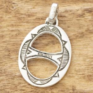 Tuareg Silver(トゥアレグ シルバー) ハンドメイド アンカー ペンダント ネックレス メンズ レディース シルバー トゥアレグ族 サハラ砂漠 遊牧民 アフリカ ジュエリー 手彫り ファッション ブランド アパレル TA-400