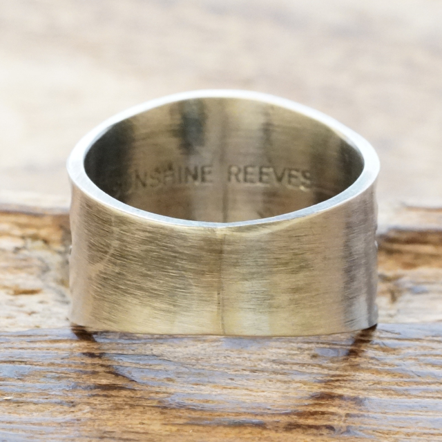 Sunshine Reeves(サンシャインリーブス) モレンシー サンダーバード スタンプ リング 天然ターコイズ シルバー925 スタンプワーク アロー スター インディアンジュエリー ナバホ族 シルバーアクセサリー 銀 SR-126